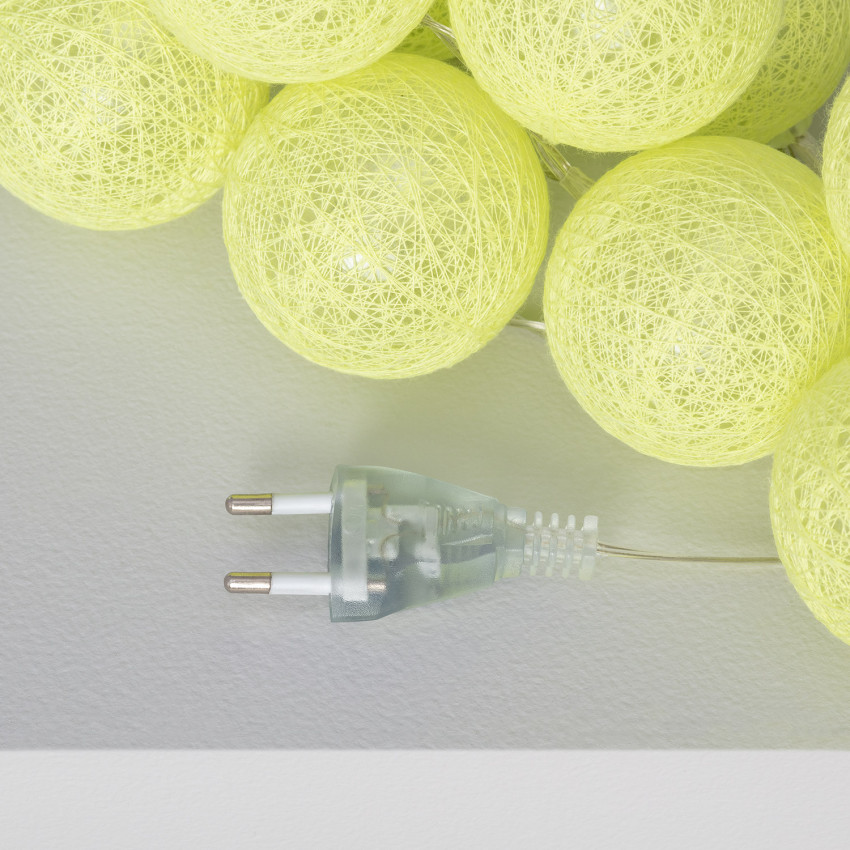 LED Girlande 20 Kugel Lemon