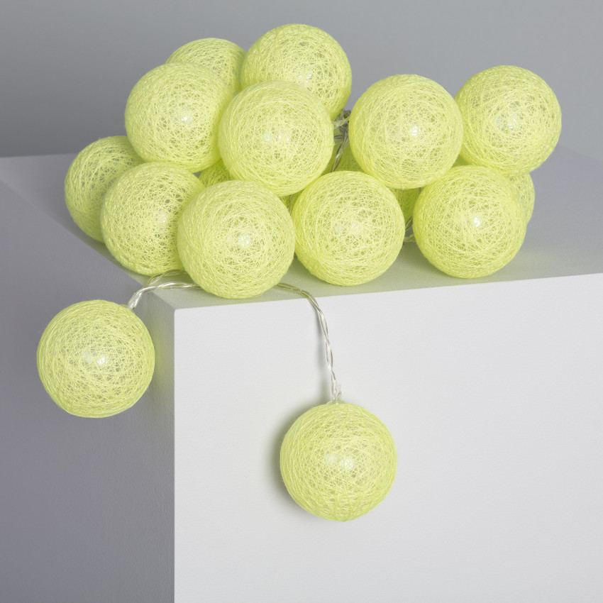 LED Girlande 20 Kugel Lemon