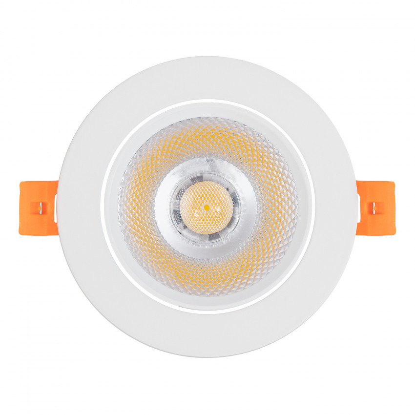 LED Strahler Downlight Schwenkbar Rund COB 12W Weiss Ausschnitt Ø90mm