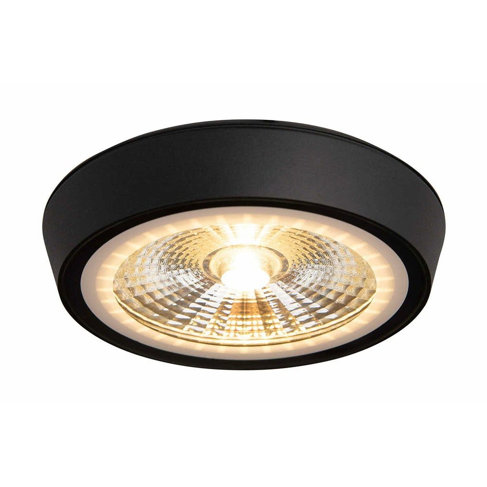 LED Aufbauspot Santa flach- & dimmbar 1056lm Warmweiß 3000K Schwarz IP65