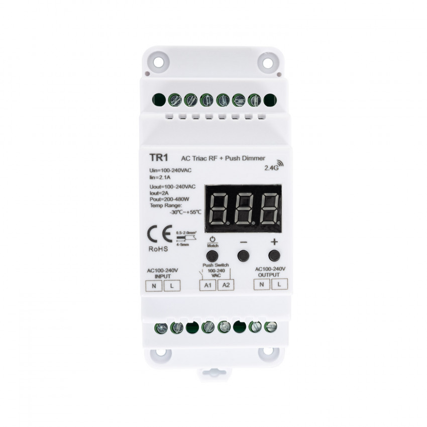 LED-Triac RF/Touch-Controller universell für die DIN-Schiene