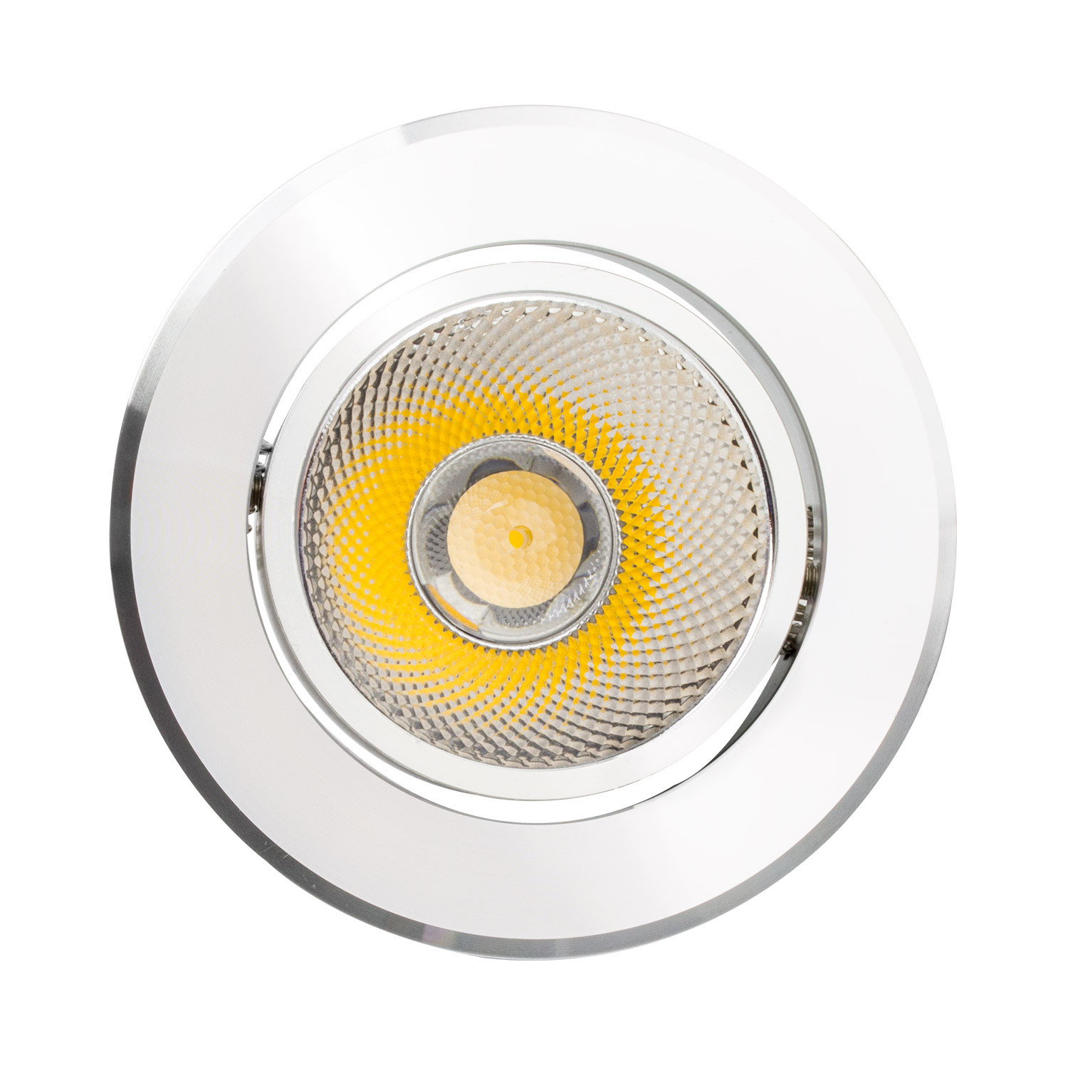 LED Strahler Downlight Schwenkbar Rund COB 7W Silber Ausschnitt Ø 70mm