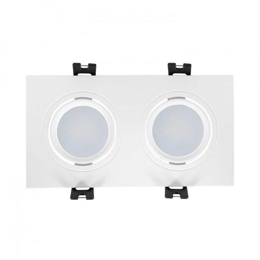 Downlight Eckig Schwenkbar GU10 6W Briallantweiss Ausschnitt 75x15 mm PC