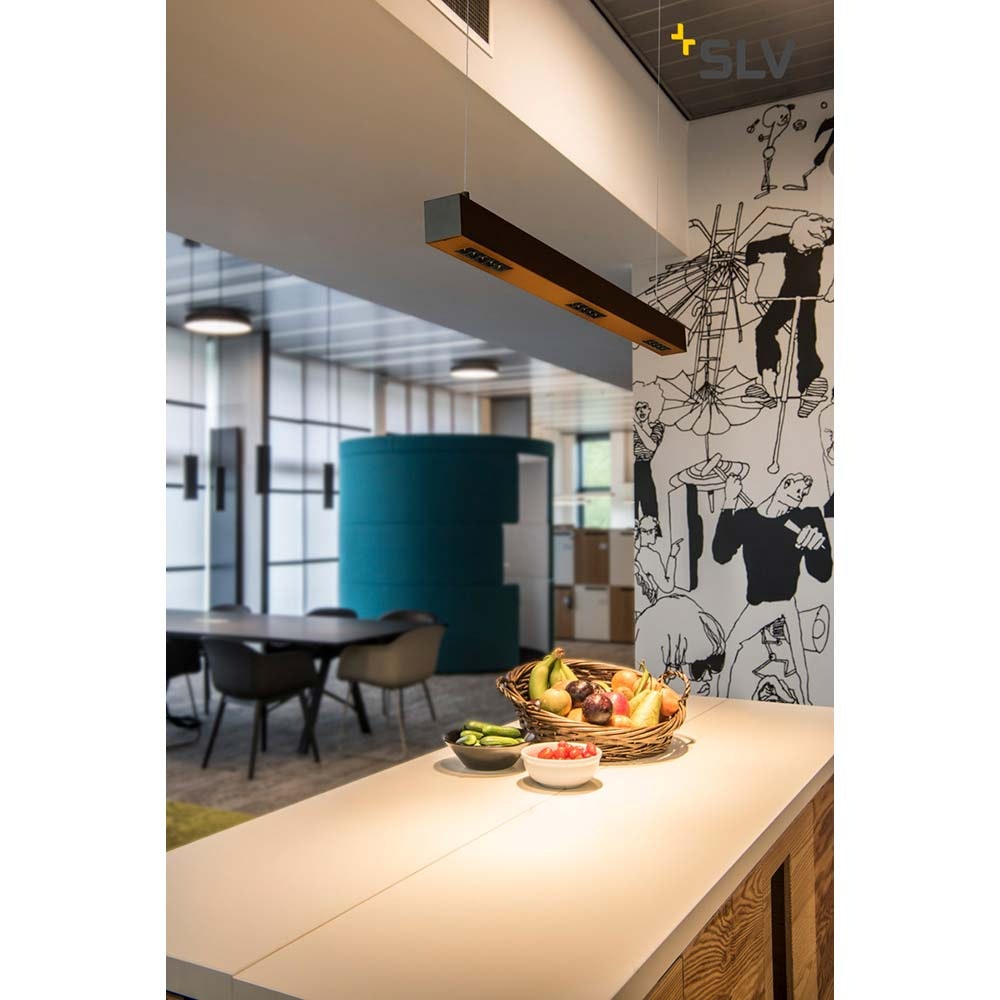 SLV Q-Line LED Pendelleuchte 1m Silber 3000K