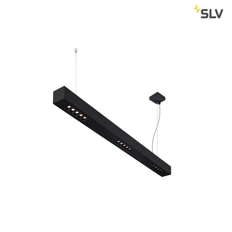 SLV Q-Line LED Pendelleuchte 1m Schwarz 3000K
