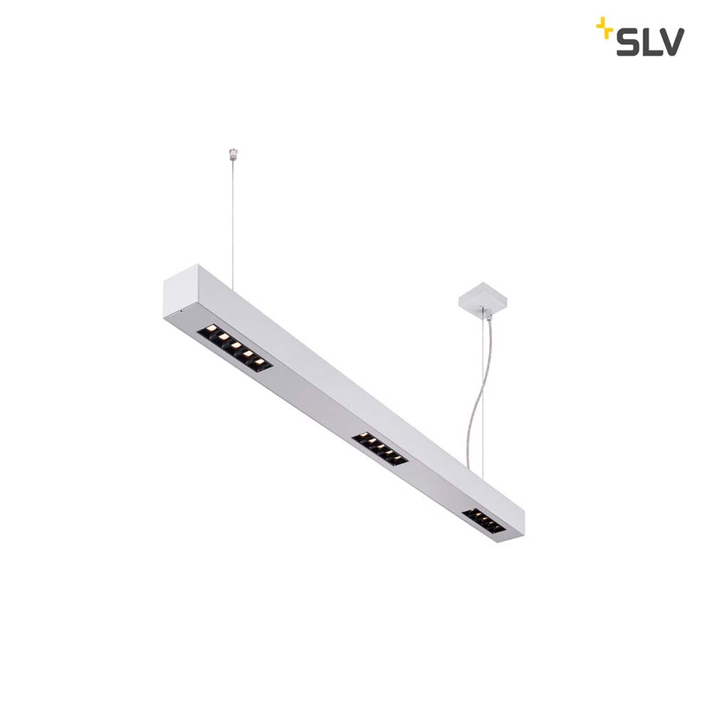 SLV Q-Line LED Pendelleuchte 1m Silber 3000K