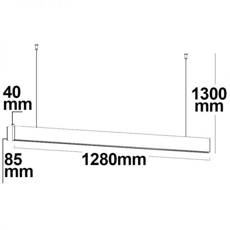 LED Hängeleuchte Up+Down Raster 2900lm schwarz UGR