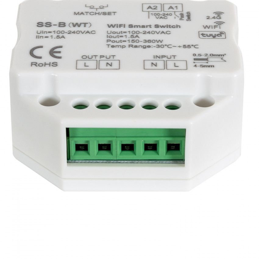 LED-Dimmer WiFi RF Kompatibel mit Schalter Weiss