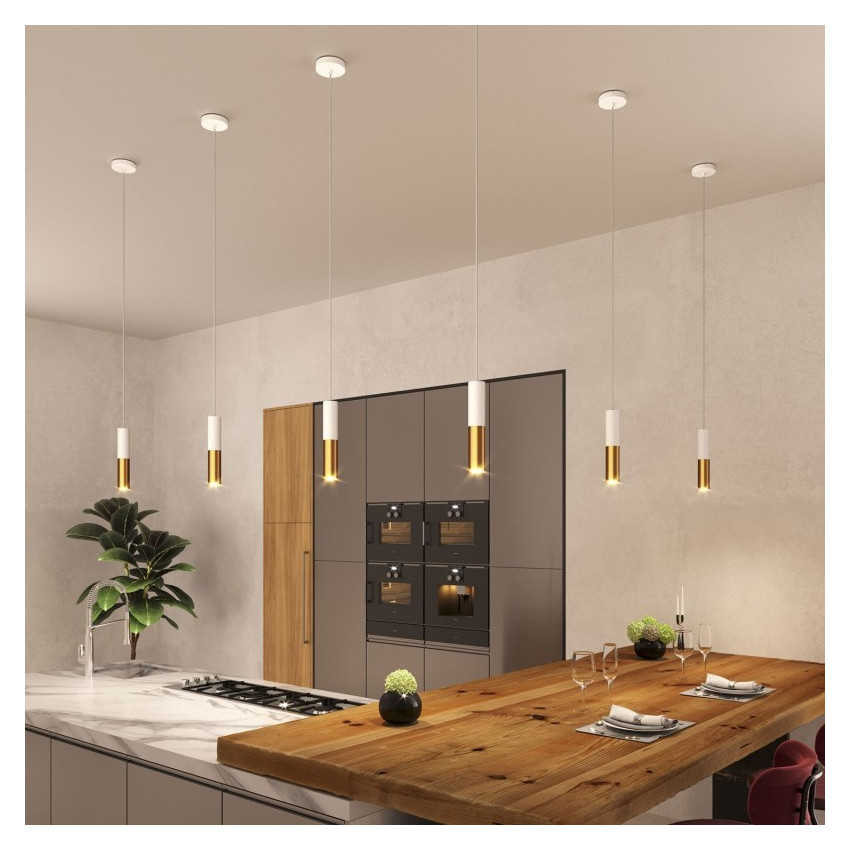 Lampe Suspendue Creative-Cables Modèle PDMV_ Abat-Jour Tub-E14 weiss