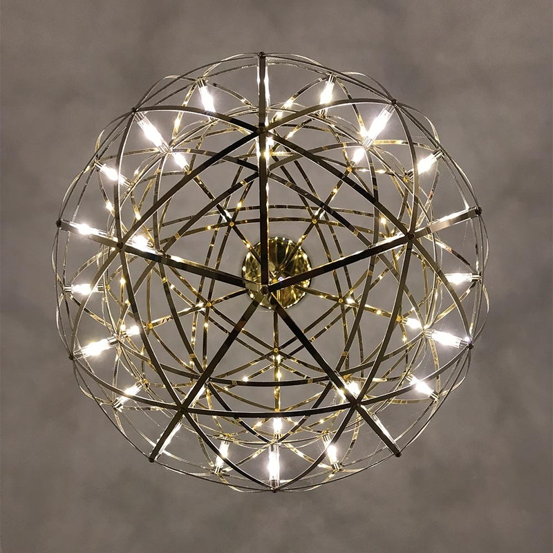 s.LUCE pro Atom 50 LED-Hängeleuchte Metallkugel 1134lm Chrom