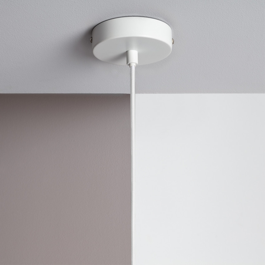 Pendelleuchte VIACHO aus Metall & Holz -Weiss