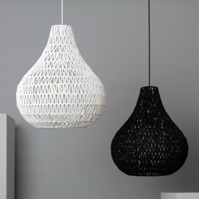 Hängeleuchte CASTELA aus Metall-seil Weiss