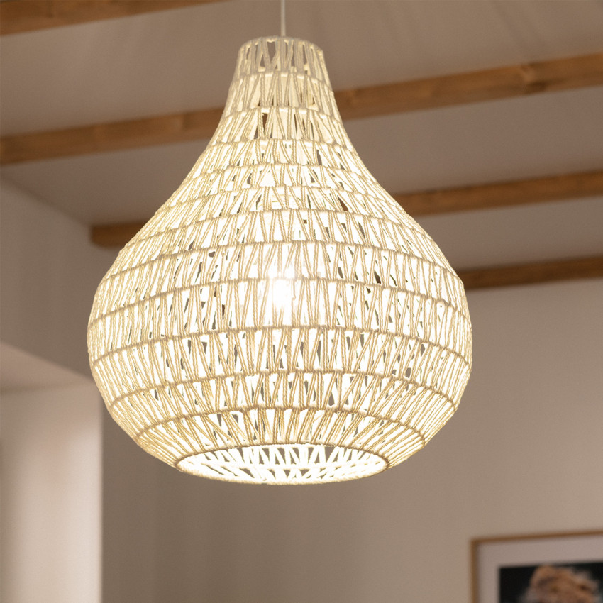 Hängeleuchte CASTELA aus Metall-seil Weiss