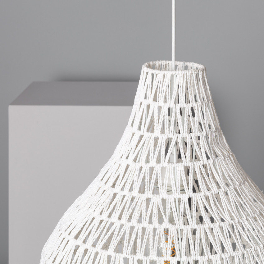 Hängeleuchte CASTELA aus Metall-seil Weiss
