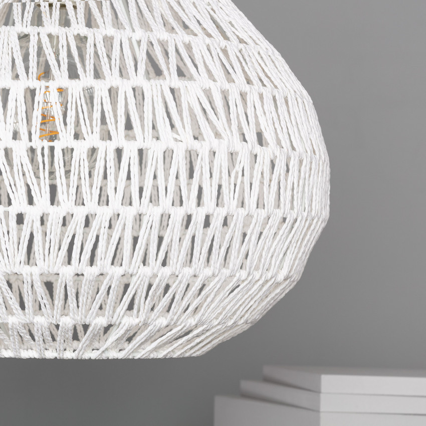 Hängeleuchte CASTELA aus Metall-seil Weiss