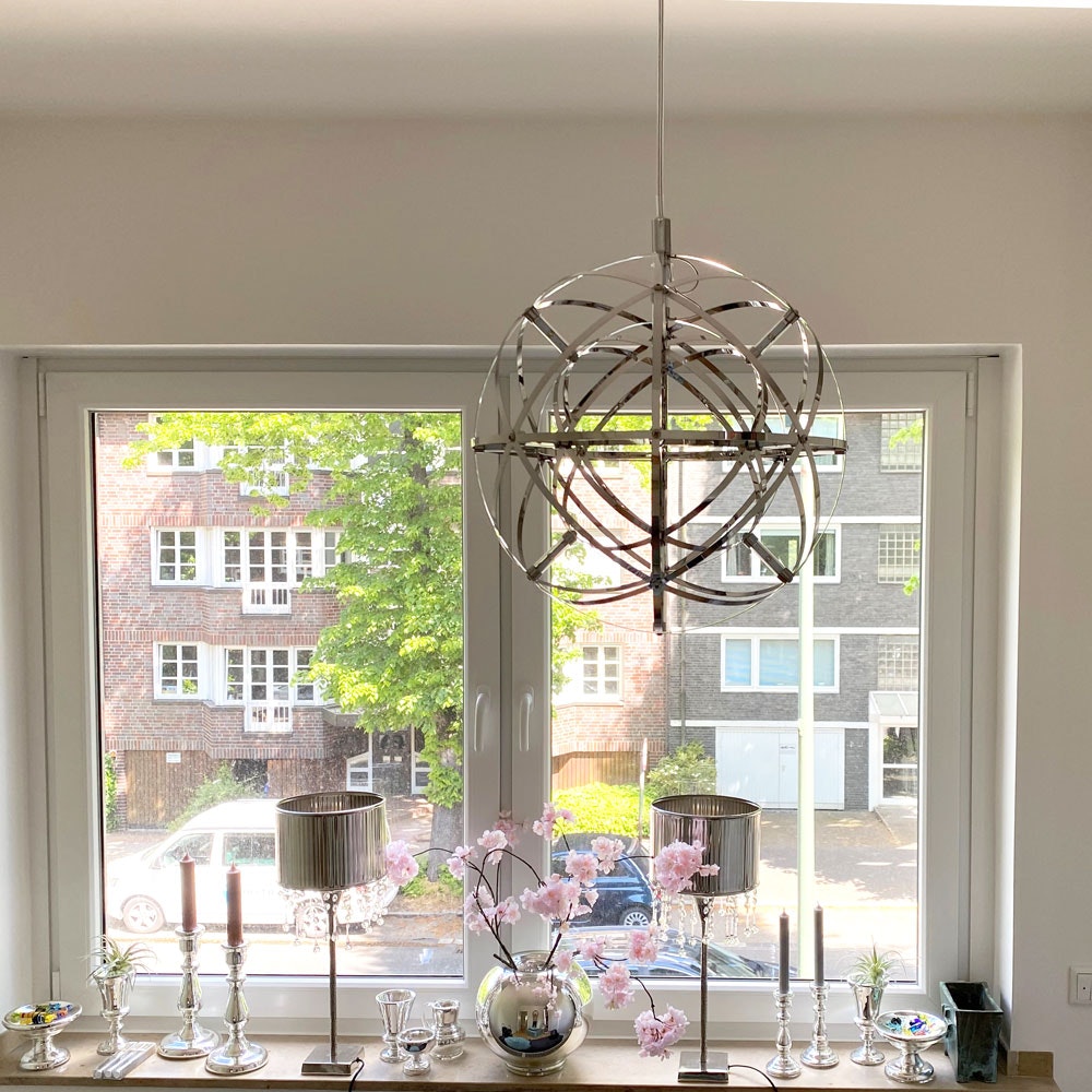 s.LUCE pro Atom 30cm LED-Hängeleuchte Metallkugel 486lm Dimmbar