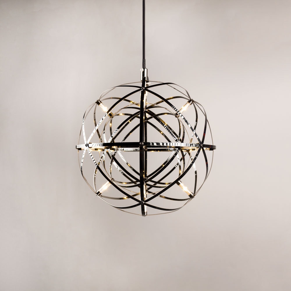 s.LUCE pro Atom 30cm LED-Hängeleuchte Metallkugel 486lm Dimmbar