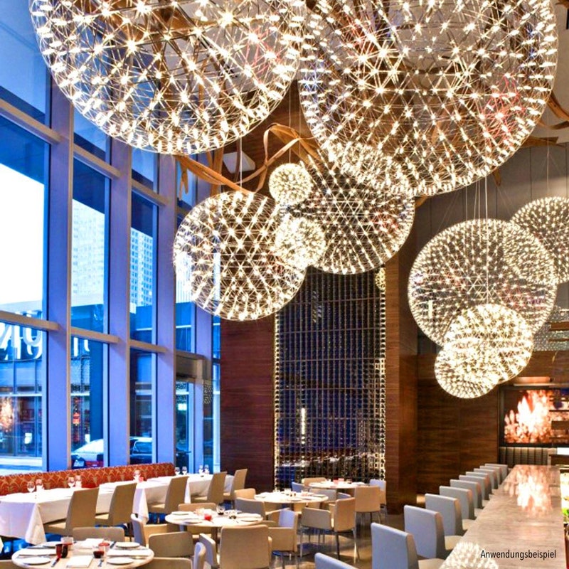 s.LUCE pro Atom 70 dimmbare LED-Pendelleuchte Metallkugel