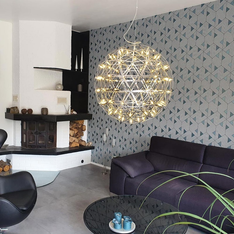 s.LUCE pro Atom 70 dimmbare LED-Pendelleuchte Metallkugel