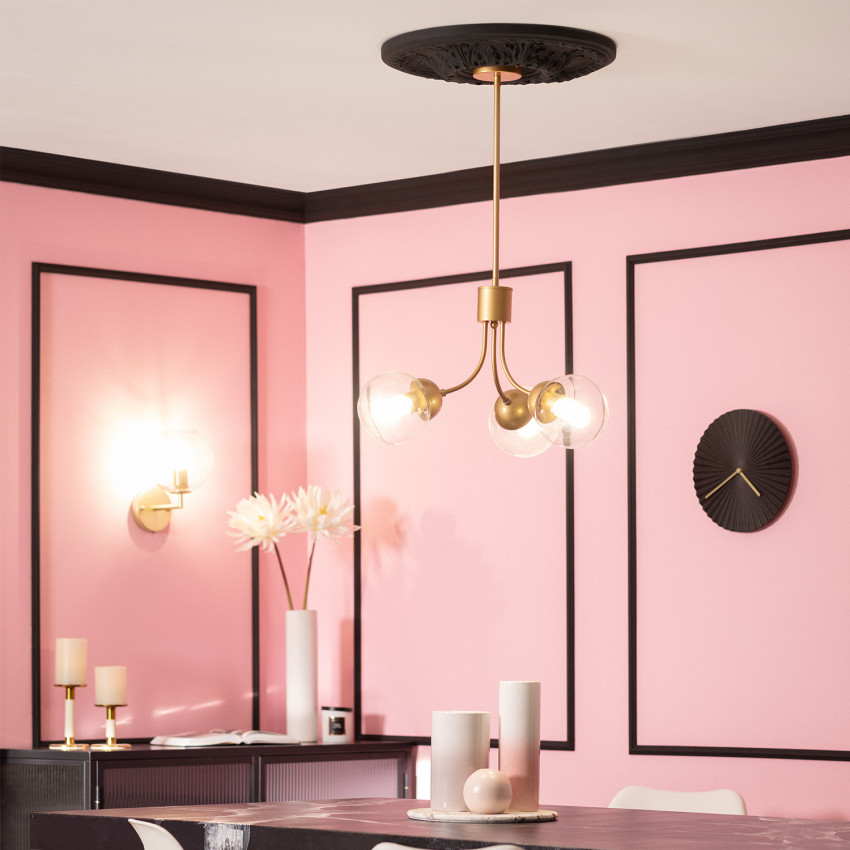 ZOLA Pendelleuchte aus goldfarbenem Metall