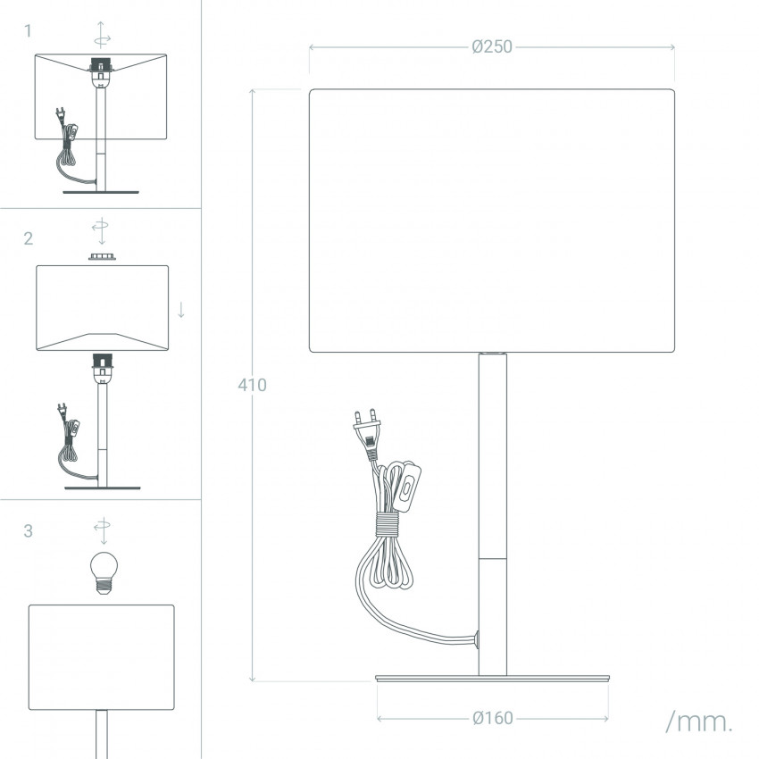 LED Schreibtischleuchte Rios grau