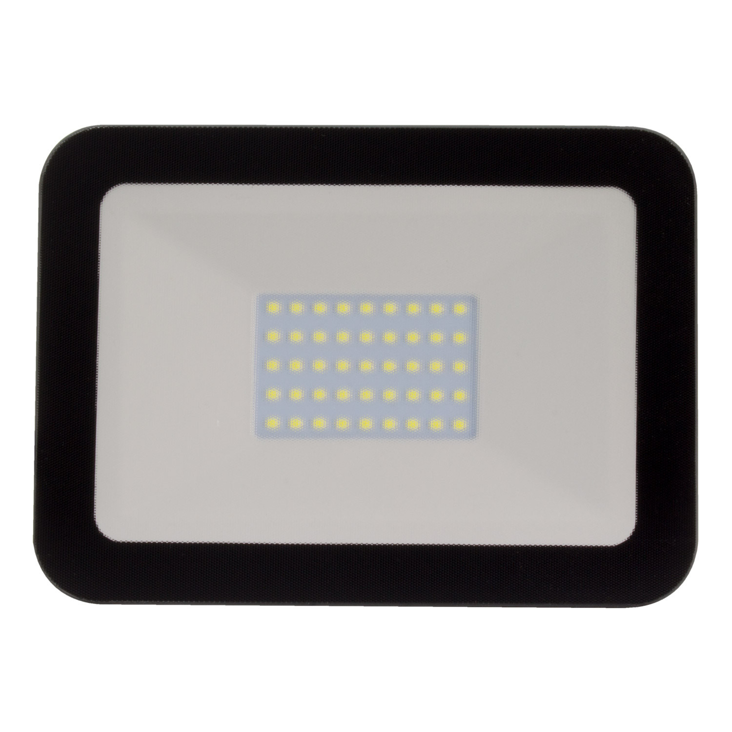 LED-Flutlichtstrahler Slim Glas Schwarz 30W 120lm/W IP65