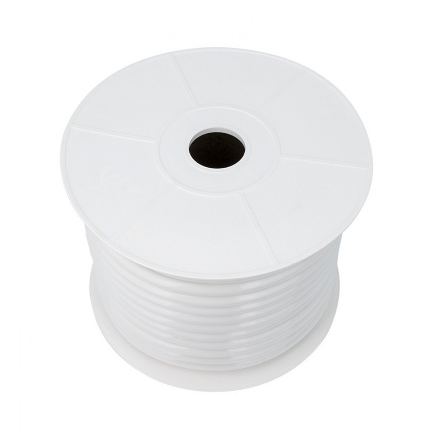 LED Neon Flex Lichtschlauchrolle Rund 360 120LED/m Warmweiss IP67 50m dimmbar