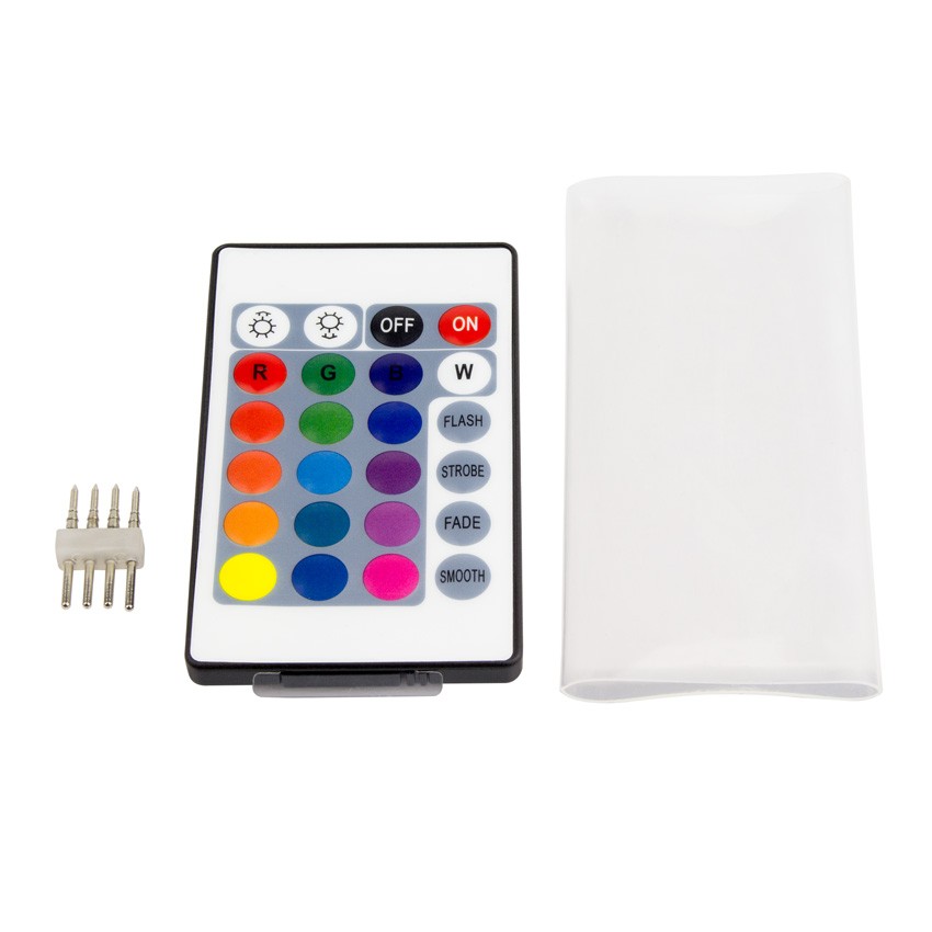 Controller für LED Neon Flex Lichtschlauch RGB, Fernbedienung IR 24 Tasten