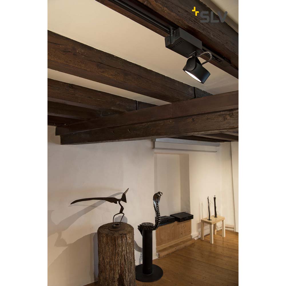 Kalu LED Strahler für 1Phasen-Stromschiene 3000K Schwarz 24°