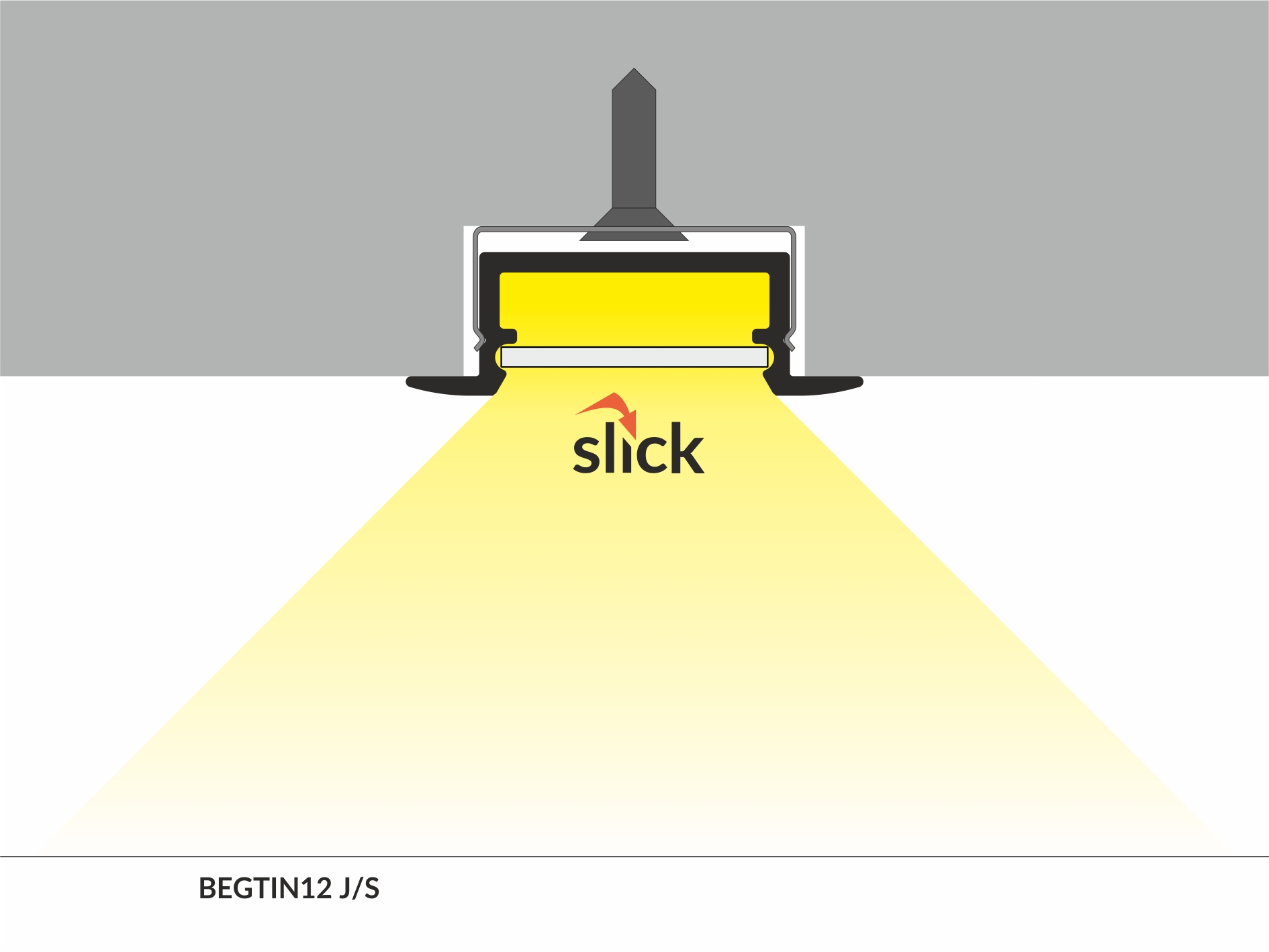 LED Alu Einbauprofil BEGTIN12 J/S 1m Alu eloxiert