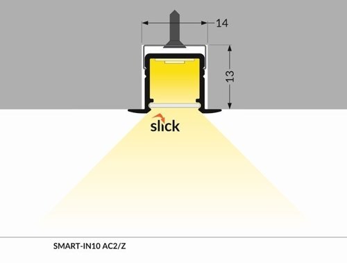 LED Alu Einbauprofil SMART-IN16 B/U4 1m Alu-eloxiert