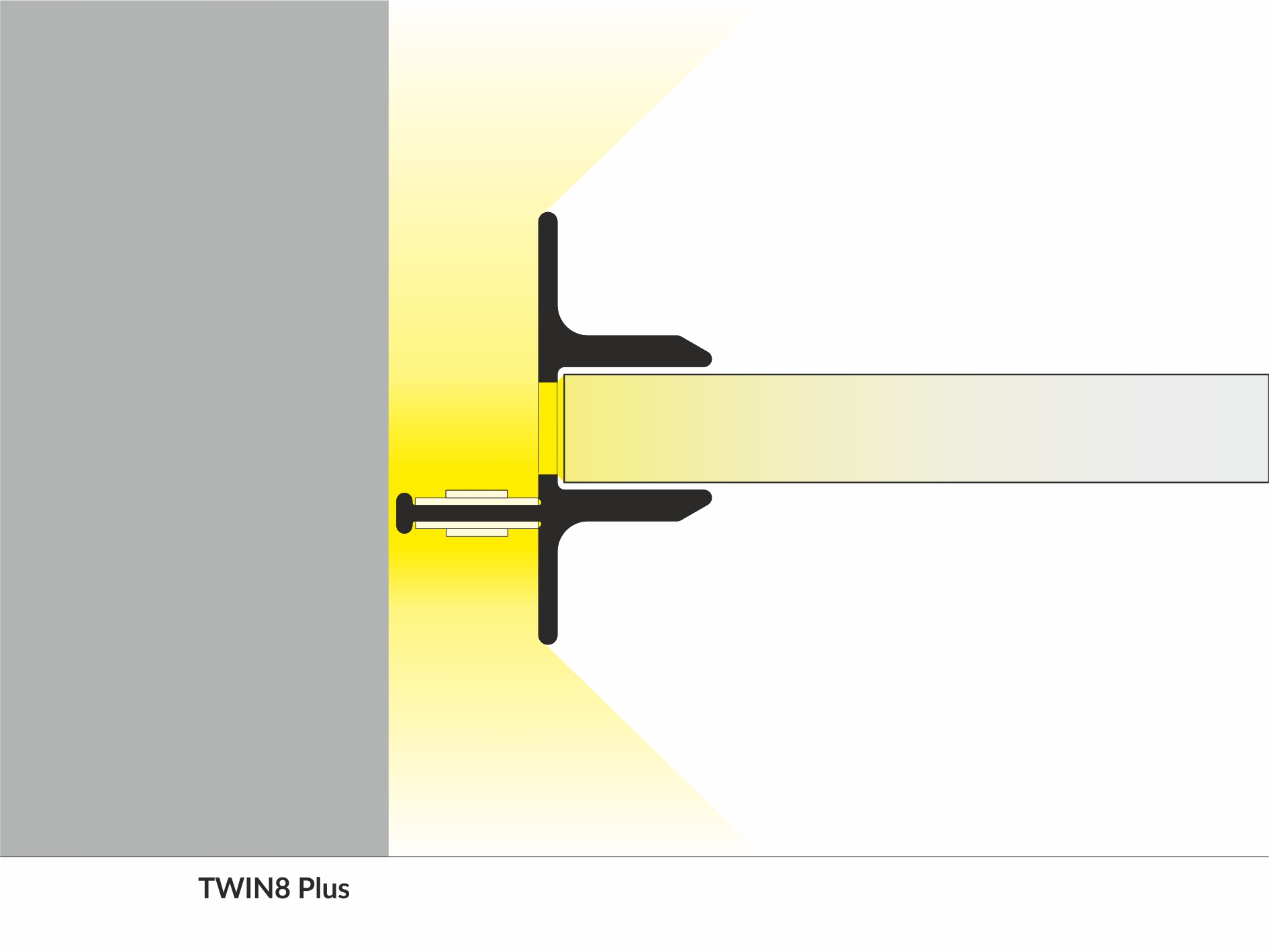 LED Profil TWIN8 1000 Alu