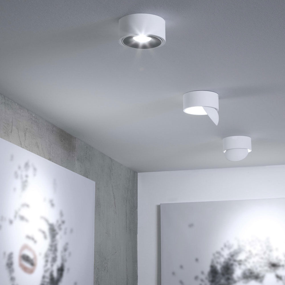 LED Aufbauspot Santa schwenkbar & dimmbar 980lm Warmweiss 3000K Weiß, Schwarz