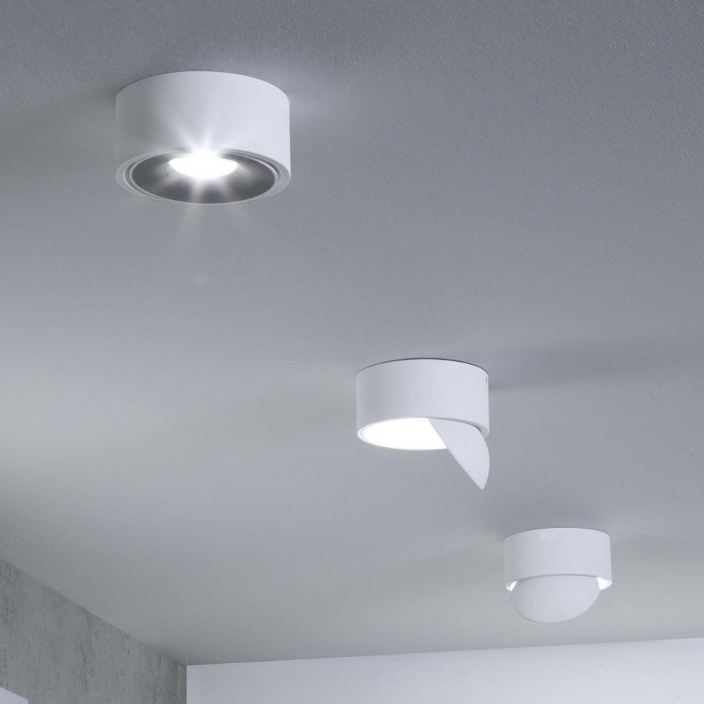 LED Aufbauspot Santa schwenkbar & dimmbar 980lm Warmweiss 3000K Weiß, Schwarz