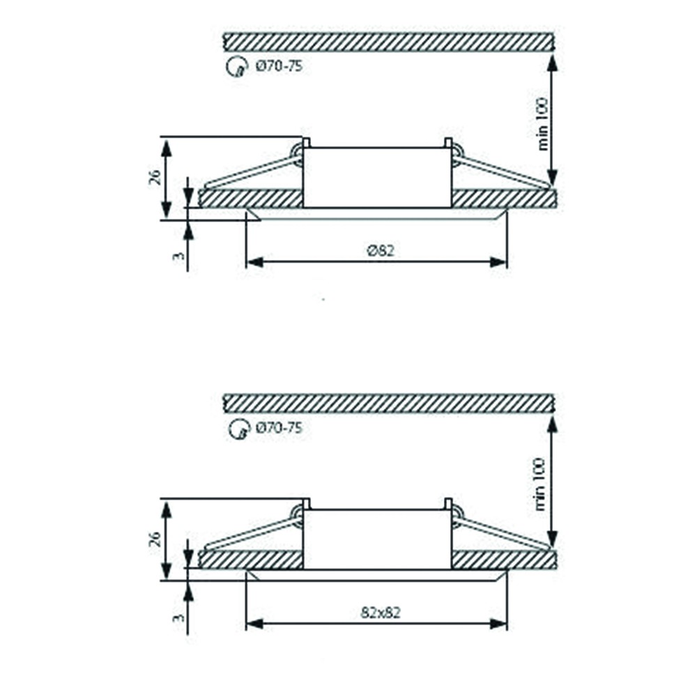 Einbaustrahler Prim schwenkbar Schwarz