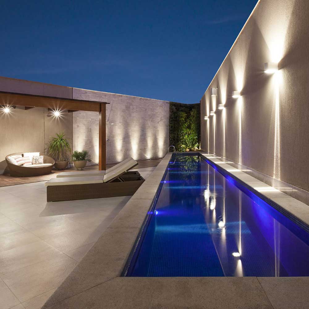 s.LUCE pro Ixa LED Wandleuchte IP44 verstellbare Winkel Weiß