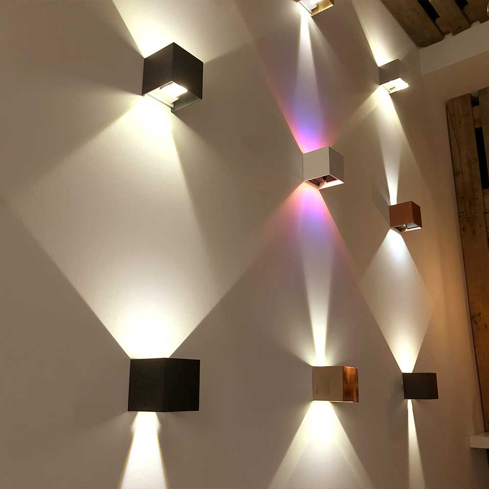 s.LUCE pro Ixa LED Wandleuchte IP44 verstellbare Winkel Weiß