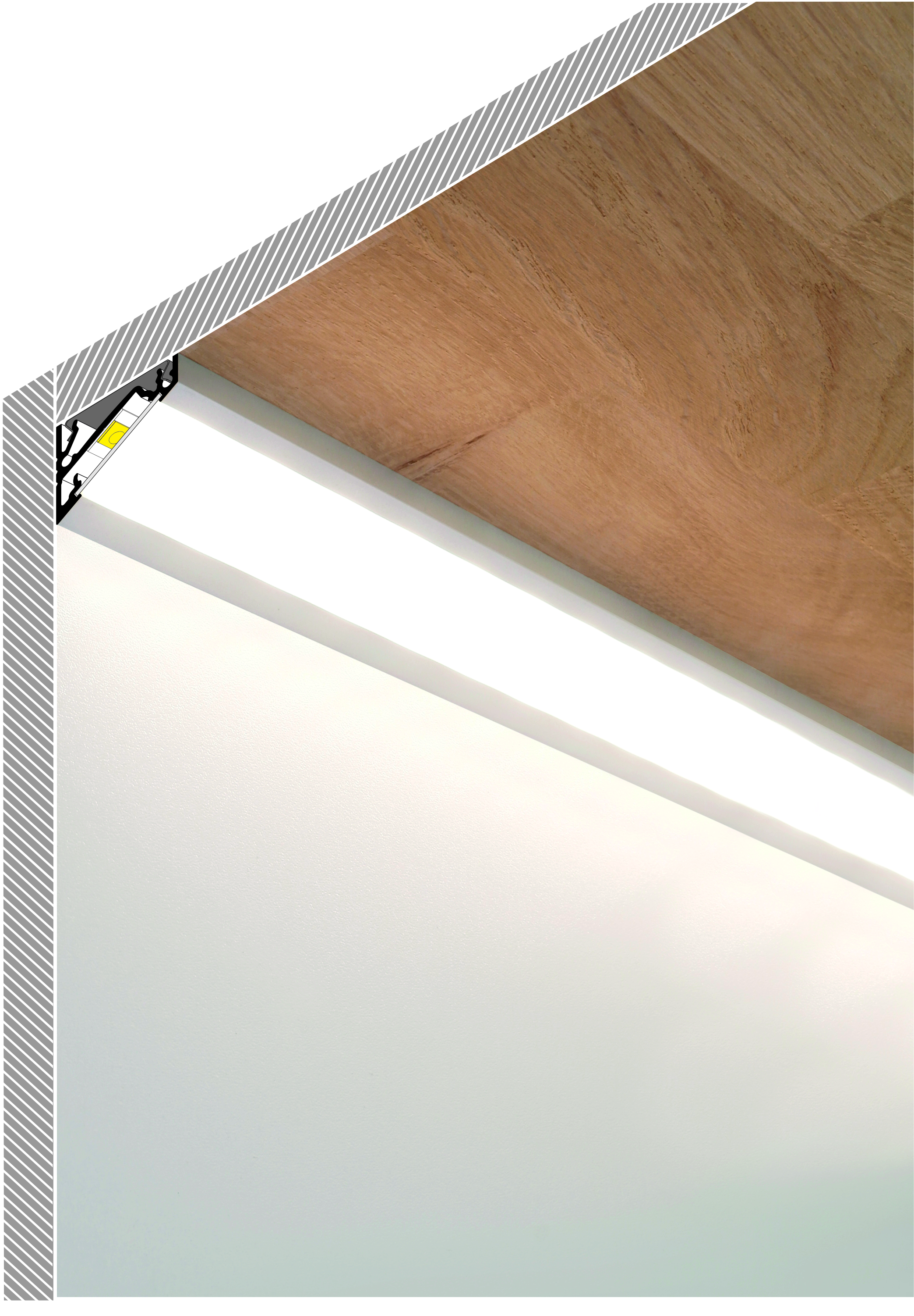 LED Alu Eckprofil CABI12 E 2m Alu eloxiert schwarz